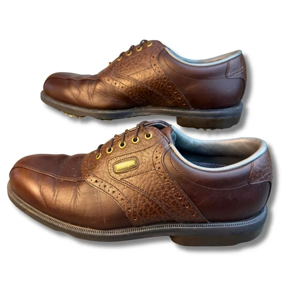 Footjoy Dryjoys Aquaflex Golf Shoes Brown Leather Men's Size 9M 53478